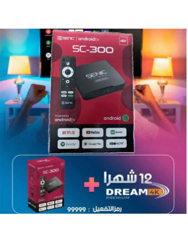 Tv box Senic SC-300 anrdoitv 13 officiel 2Gb 16Gb avec abonnement 12 Mois