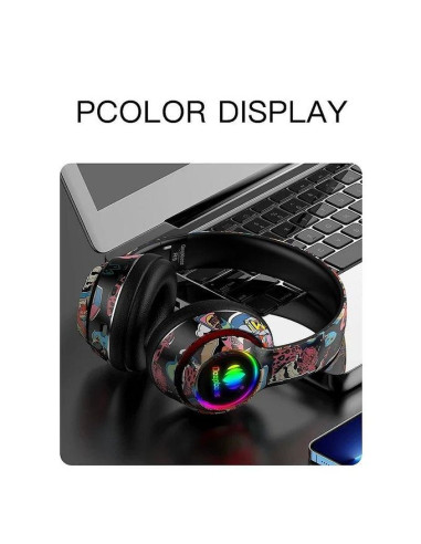 Deep Bass Casque stéréo Bluetooth V5 pliable...