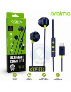 Oraimo ECOUTEURS TYPE-C Halo Airy Filaires OEP-650 Blue