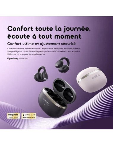 Oraimo OpenSnap Écouteurs Bluetooth sans fil à...