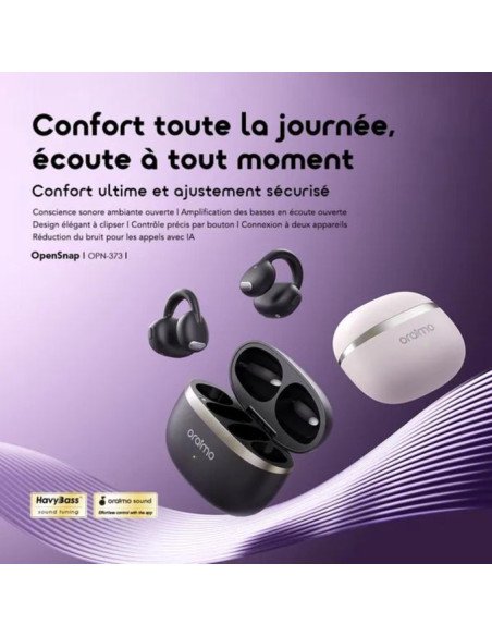 Oraimo OpenSnap Écouteurs Bluetooth sans fil à clipser OPN-373