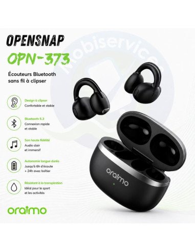 Oraimo OpenSnap Écouteurs Bluetooth sans fil à...