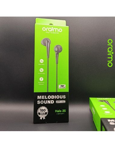 Oraimo Halo 2S Écouteurs Filaire OEP-E21P BLACK